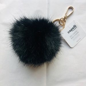 Faux Fur Bag Puff Charm